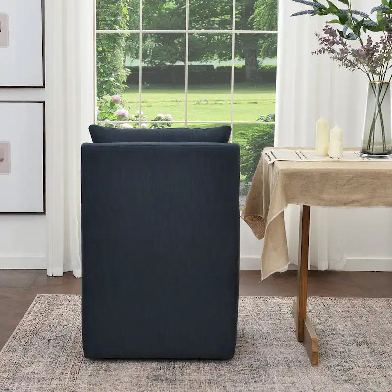 KINWELL 25 Performance Fabric Upholstered Rolling Dining Armchair