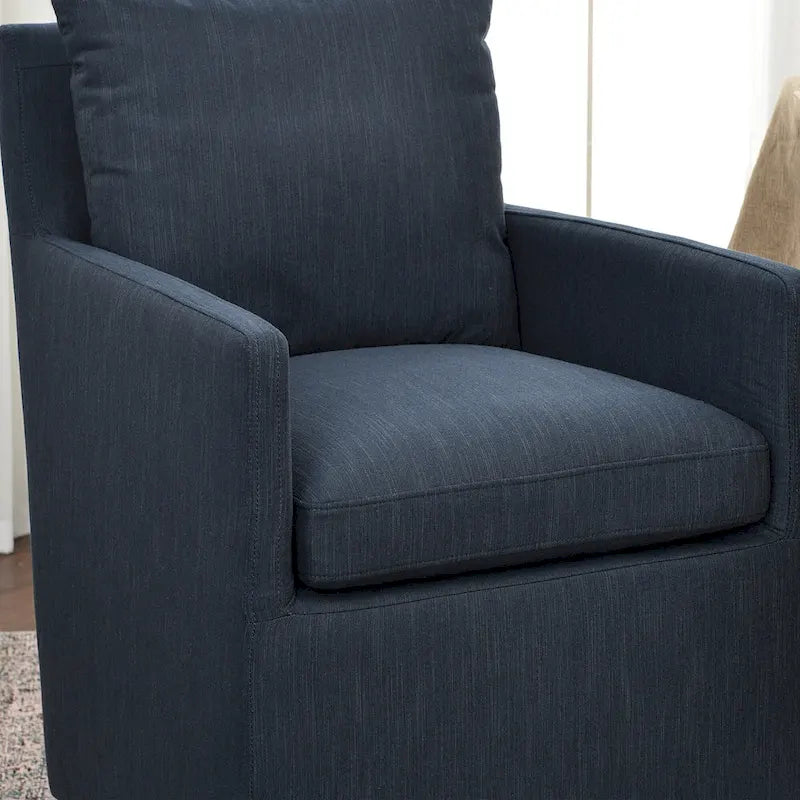 KINWELL 25 Performance Fabric Upholstered Rolling Dining Armchair