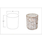 Round Coconut Shell Mosaic Accent Table by East at Main