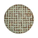 Round Coconut Shell Mosaic Accent Table by East at Main