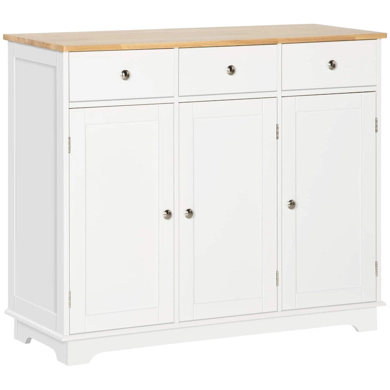 HOMCOM Modern Sideboard, Buffet Cabinet with Adjustable Shelves, Grey