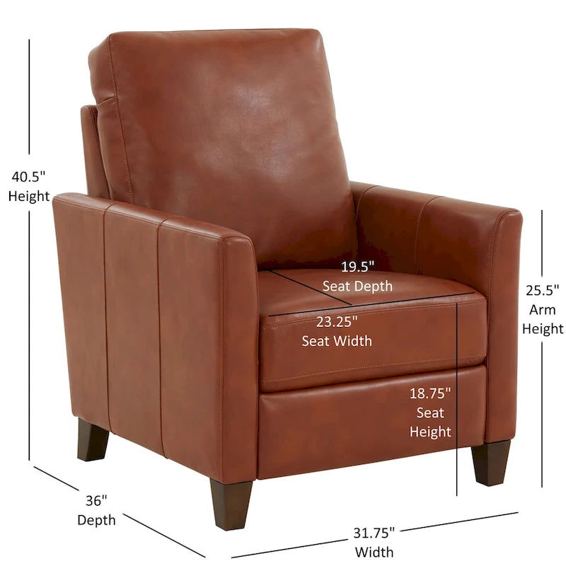 Piper Faux Leather Modern Recliner by Greyson Living