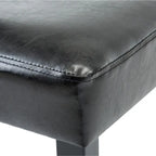 Faux Leather or Fabric Parsons Dining Chairs Set of 2 with Wood Legs