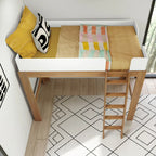 Mid-Century Modern Twin-Size High Loft Bed