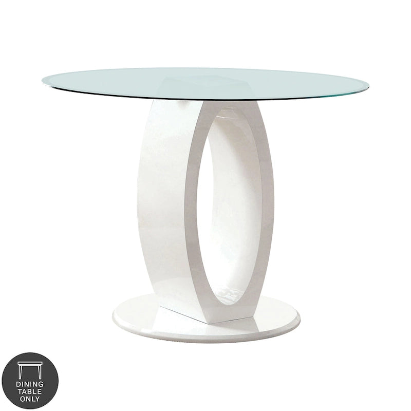 Furniture of America Raji 48-inch High-gloss Round Counter Height Table