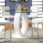 Furniture of America Raji 48-inch High-gloss Round Counter Height Table