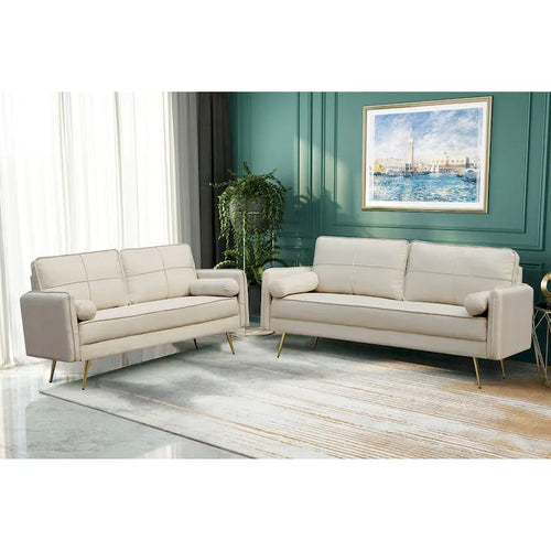 2 Piece Loveseat and Sofa Living Room Set