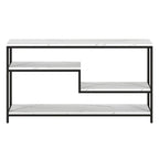 Mathis 55 Wide Rectangular Console Table with Faux Marble Top