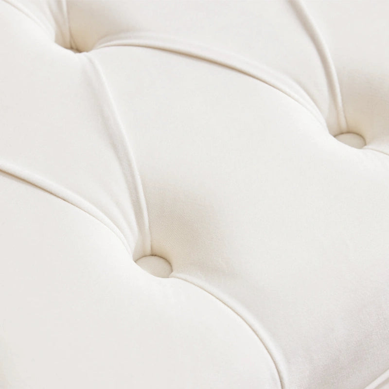 Velvet Bedroom Bench Pink/ Beige/ Blue/ Gray Upholstered Bench with Button-Tufted 60.2.