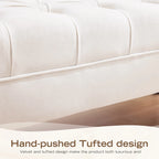 Velvet Bedroom Bench Pink/ Beige/ Blue/ Gray Upholstered Bench with Button-Tufted 60.2.
