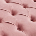 Velvet Bedroom Bench Pink/ Beige/ Blue/ Gray Upholstered Bench with Button-Tufted 60.2.