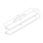 Rydstorp Modern 60-inch Metal 2-Shelf Wall-mounted TV Console Shelves by Carson Carrington