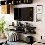 Rydstorp Modern 60-inch Metal 2-Shelf Wall-mounted TV Console Shelves by Carson Carrington