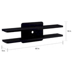 Rydstorp Modern 60-inch Metal 2-Shelf Wall-mounted TV Console Shelves by Carson Carrington