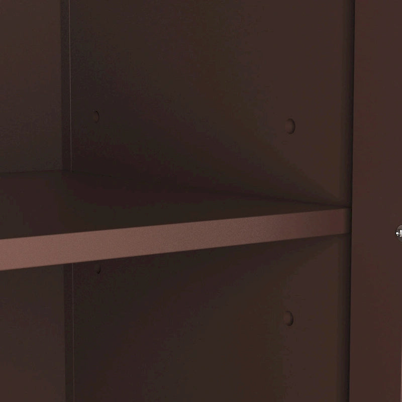 55.1H Buffet Lacquer Sideboard Storage Cabinet Glass Doors Bookcase