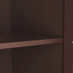55.1H Buffet Lacquer Sideboard Storage Cabinet Glass Doors Bookcase