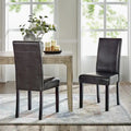 Monsoon Villa Faux Leather Parson Dining Chairs (Set of 2)