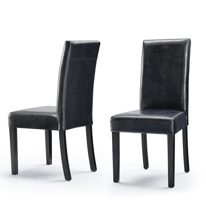 Monsoon Villa Faux Leather Parson Dining Chairs (Set of 2)