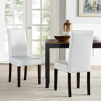 Monsoon Villa Faux Leather Parson Dining Chairs (Set of 2)