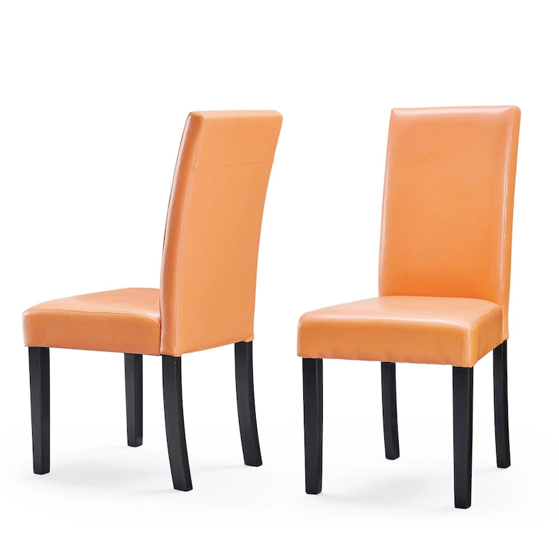 Monsoon Villa Faux Leather Parson Dining Chairs (Set of 2)