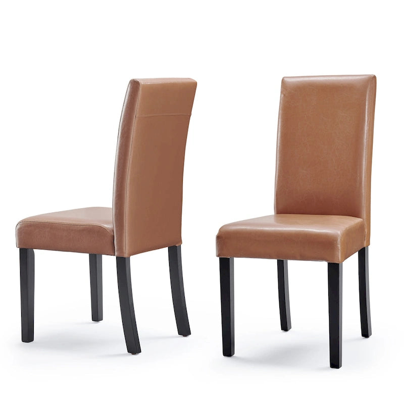 Monsoon Villa Faux Leather Parson Dining Chairs (Set of 2)
