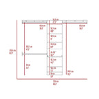 TUHOME Manchester 250 Closet System with 5 Open Shelves, 1 Drawer, and 3 Metal Rods - N/A