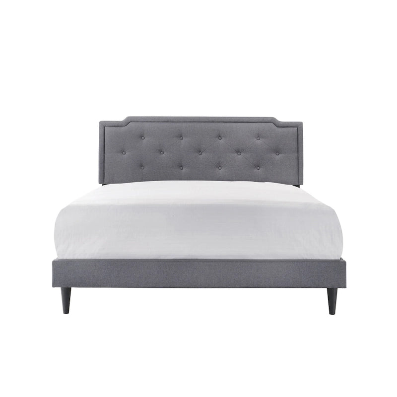 Deb Transitional Tufted Upholstered Panel Bed