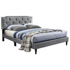 Deb Transitional Tufted Upholstered Panel Bed