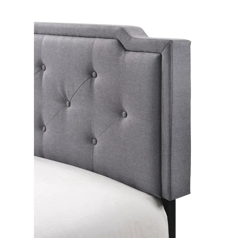 Deb Transitional Tufted Upholstered Panel Bed