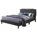 Deb Transitional Tufted Upholstered Panel Bed