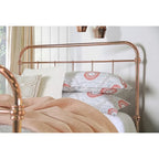 Furniture of America Vore Modern Gold Metal Slatted Panel Bed