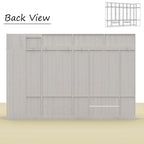 Combo Large Frosted Glass Closet: Versatile Wardrobe Options Armoires