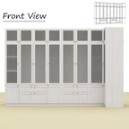 Combo Large Frosted Glass Closet: Versatile Wardrobe Options Armoires