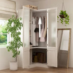 Combo Large Frosted Glass Closet: Versatile Wardrobe Options Armoires
