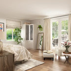 Combo Large Frosted Glass Closet: Versatile Wardrobe Options Armoires