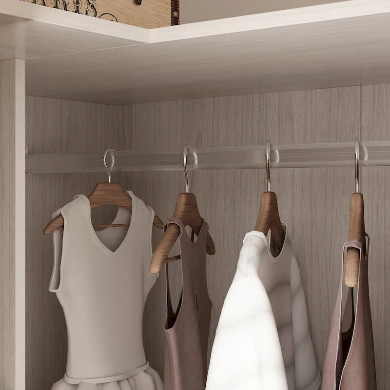 Combo Large Frosted Glass Closet: Versatile Wardrobe Options Armoires