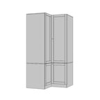 Combo Large Frosted Glass Closet: Versatile Wardrobe Options Armoires
