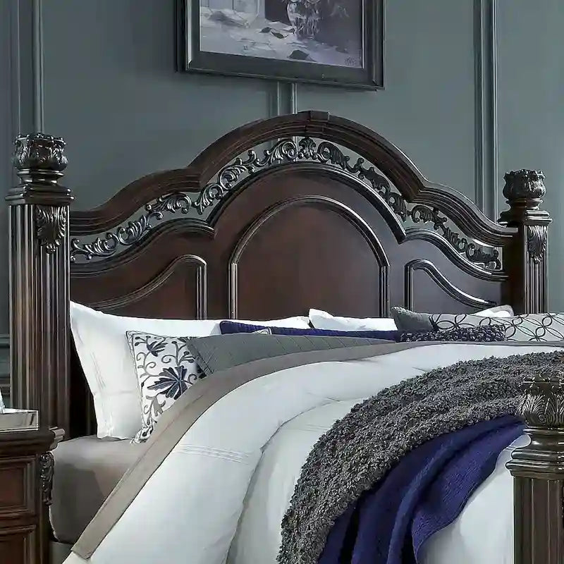 Messina Estates Cognac King Poster Headboard