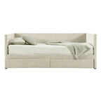 Upholstered Twin Size Daybed with Two Drawers