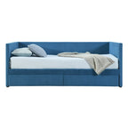 Upholstered Twin Size Daybed with Two Drawers