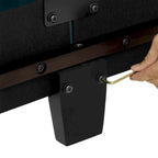 Bridgevine Home Tall White Boucle Panel Headboard Upholstered Platform Bed