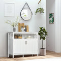 HOMCOM Sideboard Buffet Server Table with 2 Doors, Kitchen Storage Cabinet with Adjustable Shelves for Kitchen and Dining Room
