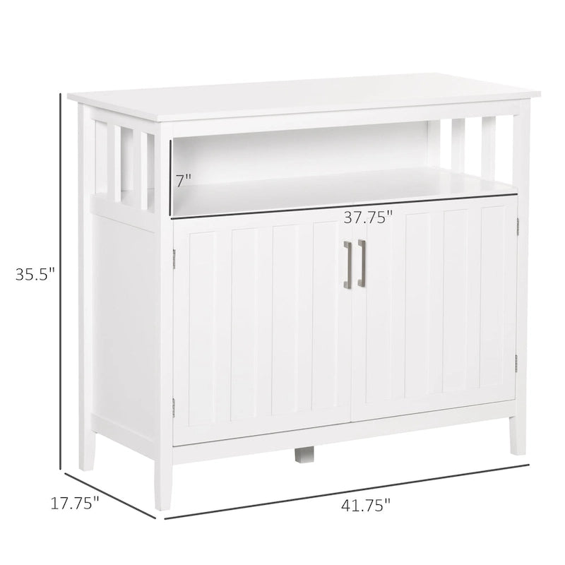 HOMCOM Sideboard Buffet Server Table with 2 Doors, Kitchen Storage Cabinet with Adjustable Shelves for Kitchen and Dining Room