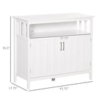 HOMCOM Sideboard Buffet Server Table with 2 Doors, Kitchen Storage Cabinet with Adjustable Shelves for Kitchen and Dining Room