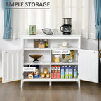 HOMCOM Sideboard Buffet Server Table with 2 Doors, Kitchen Storage Cabinet with Adjustable Shelves for Kitchen and Dining Room