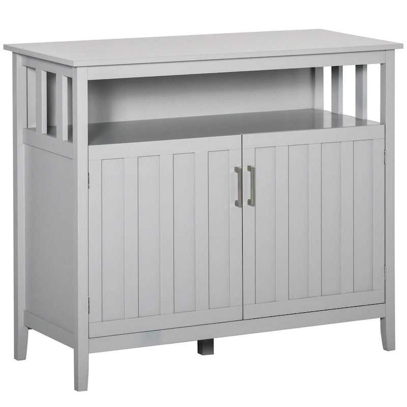 HOMCOM Sideboard Buffet Server Table with 2 Doors, Kitchen Storage Cabinet with Adjustable Shelves for Kitchen and Dining Room