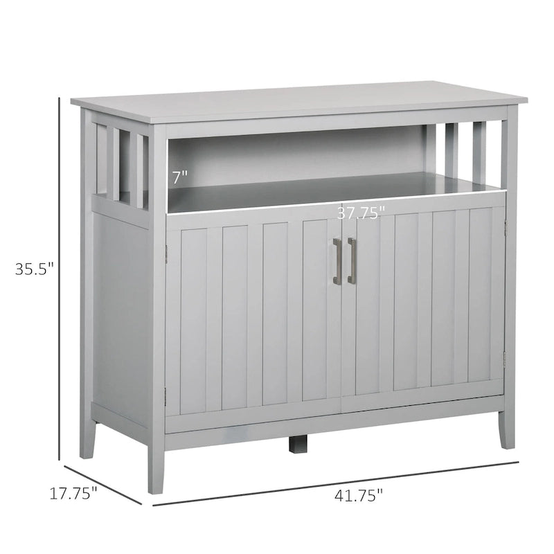 HOMCOM Sideboard Buffet Server Table with 2 Doors, Kitchen Storage Cabinet with Adjustable Shelves for Kitchen and Dining Room