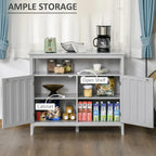 HOMCOM Sideboard Buffet Server Table with 2 Doors, Kitchen Storage Cabinet with Adjustable Shelves for Kitchen and Dining Room