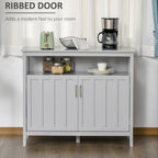 HOMCOM Sideboard Buffet Server Table with 2 Doors, Kitchen Storage Cabinet with Adjustable Shelves for Kitchen and Dining Room