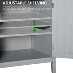 HOMCOM Sideboard Buffet Server Table with 2 Doors, Kitchen Storage Cabinet with Adjustable Shelves for Kitchen and Dining Room